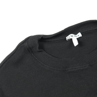 アナグラム Tシャツ クルーネック 長袖 コットン ブラック ロエベ トップス LOEWE