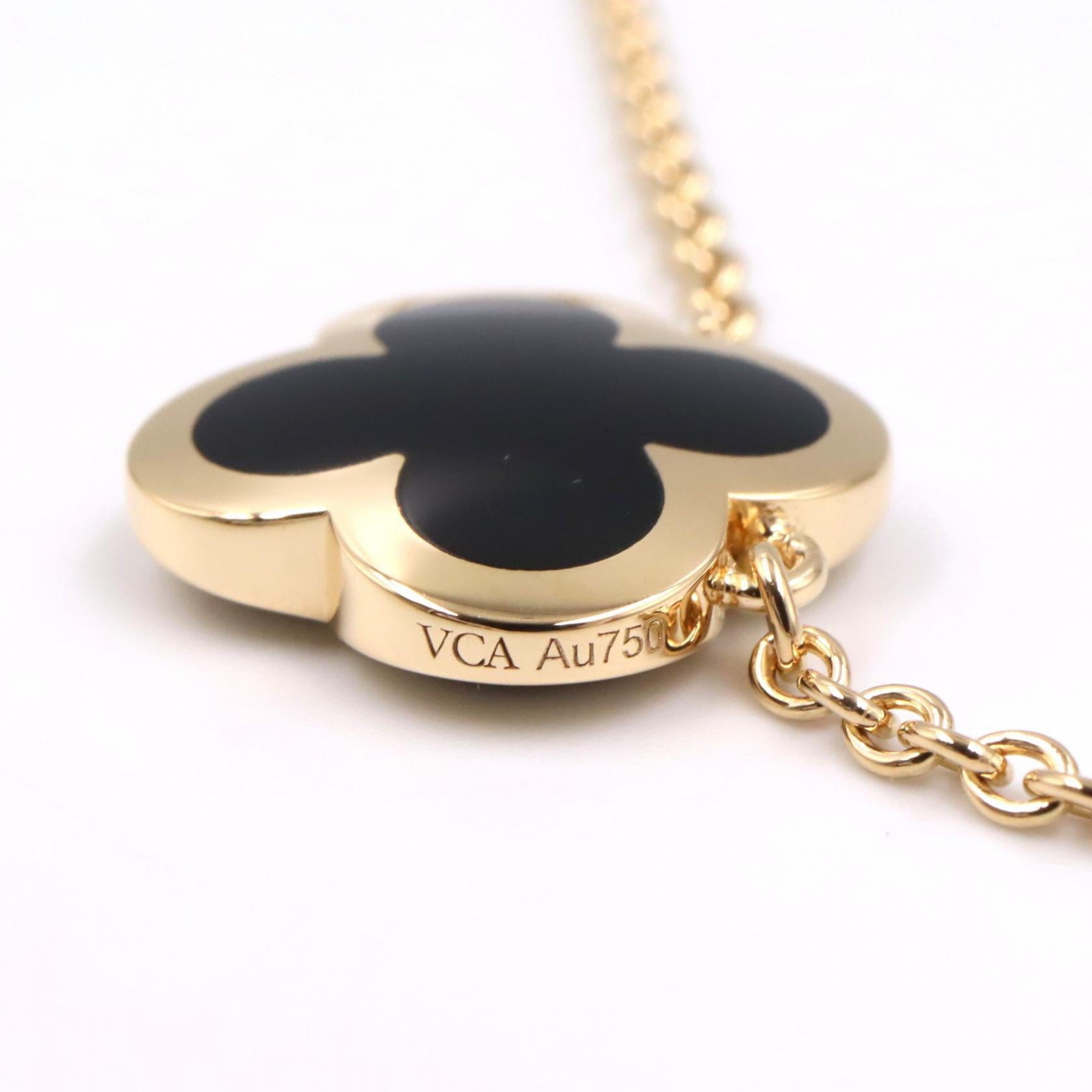 Van Cleef & Arpels ブラックオニキス ネックレス Van Cleef & Arpels ブラックオニキス ネックレス Vintage Alhambra