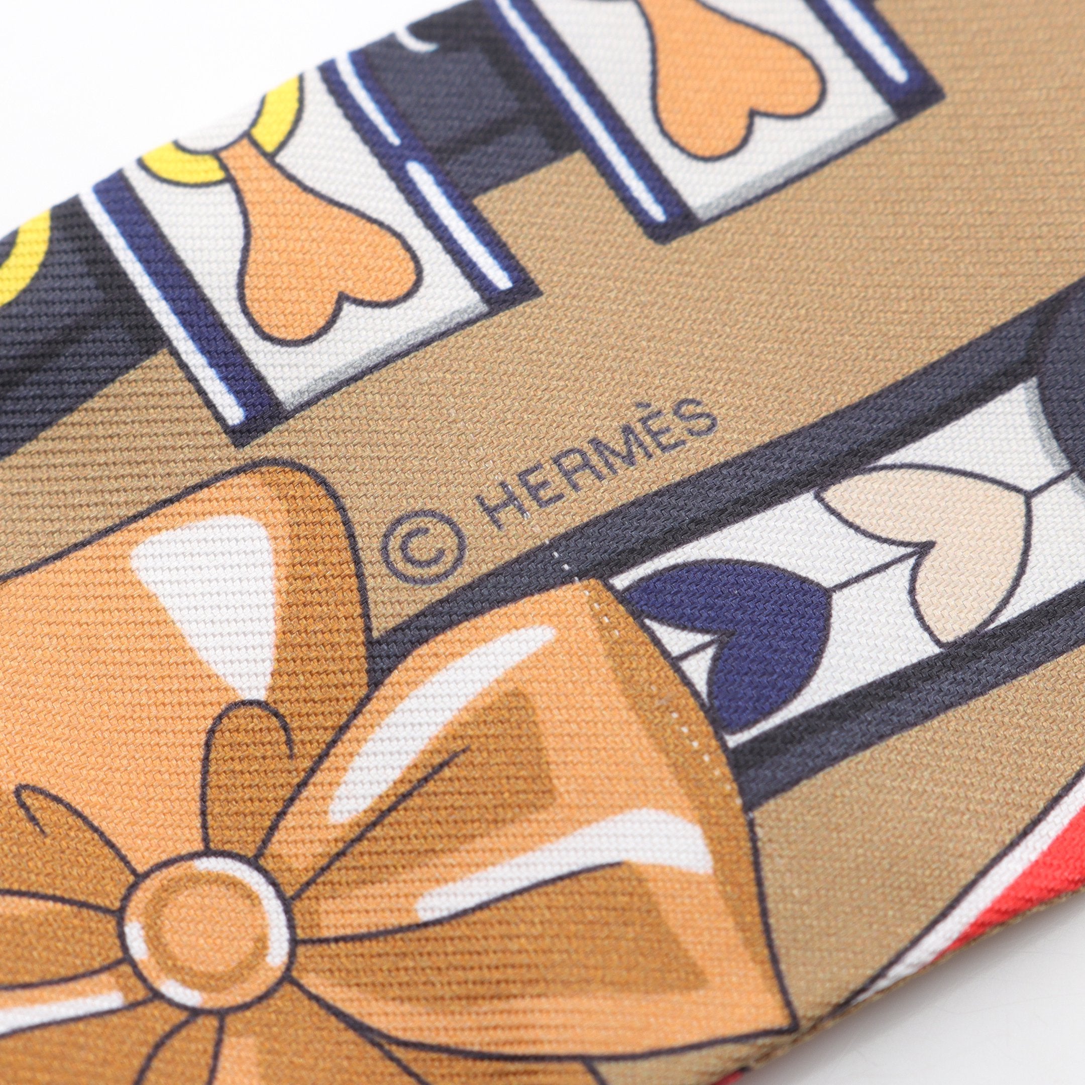 ツイリー HARNAIS DE COEUR リボン スカーフ シルク ベージュ