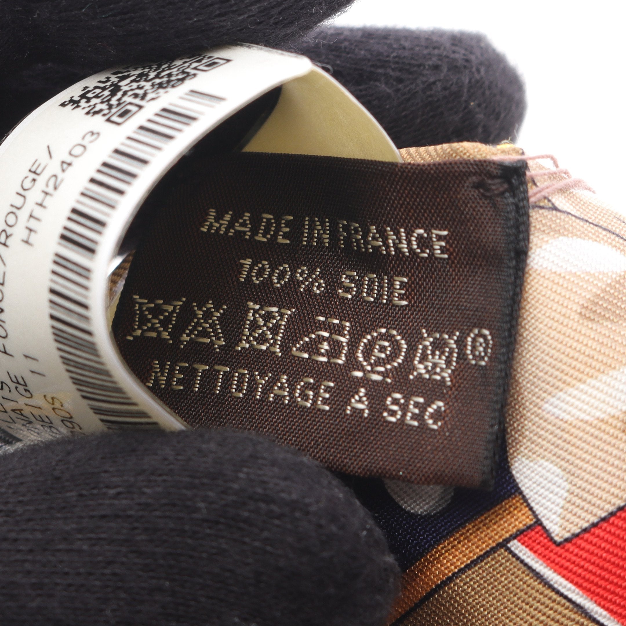 ツイリー HARNAIS DE COEUR リボン スカーフ シルク ベージュ マルチ