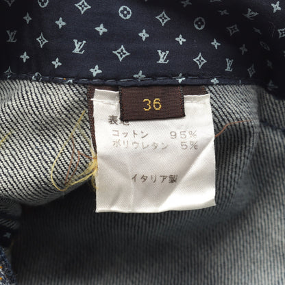 デニムパンツ コットン インディゴブルー ルイヴィトン ボトムス LOUIS VUITTON