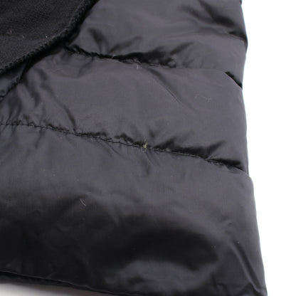 ニットパーカー カーディガン ウール ナイロン ブラック ダウン切替 フード付き モンクレール トップス MONCLER
