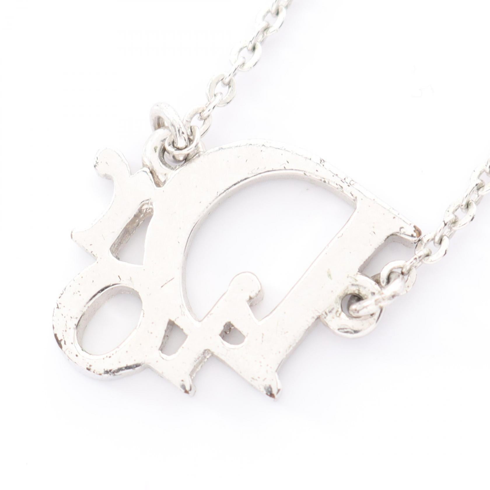 ✨ストーンアイランド シルバー ロゴネックレス ディオール×ストーンアイランド ネックレス GP シルバー