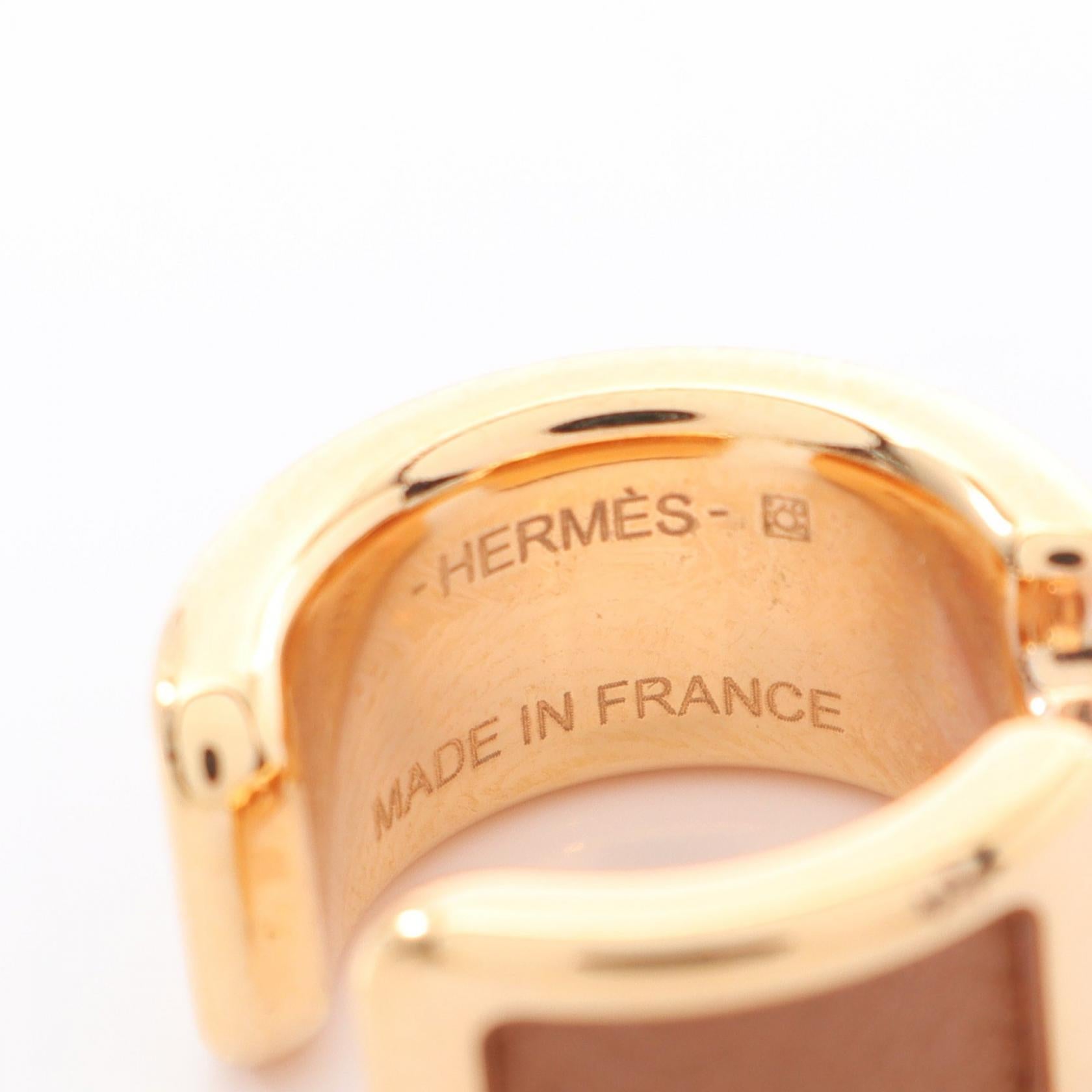 オランプPM イヤーカフ GP ヴォーエプソン ピンクゴールド ライトブラウン エルメス アクセサリー HERMES