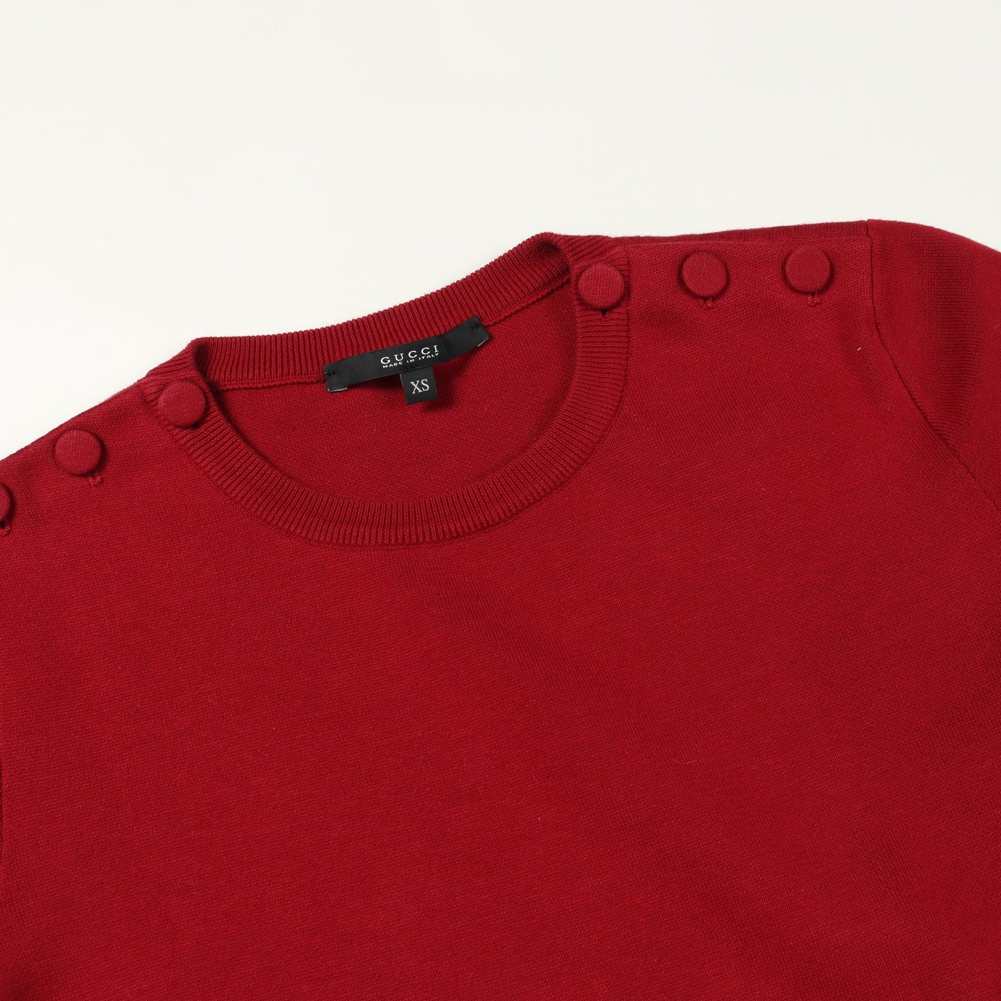 ダブルG ニットワンピース 半袖 コットン レッド グッチ ワンピース GUCCI