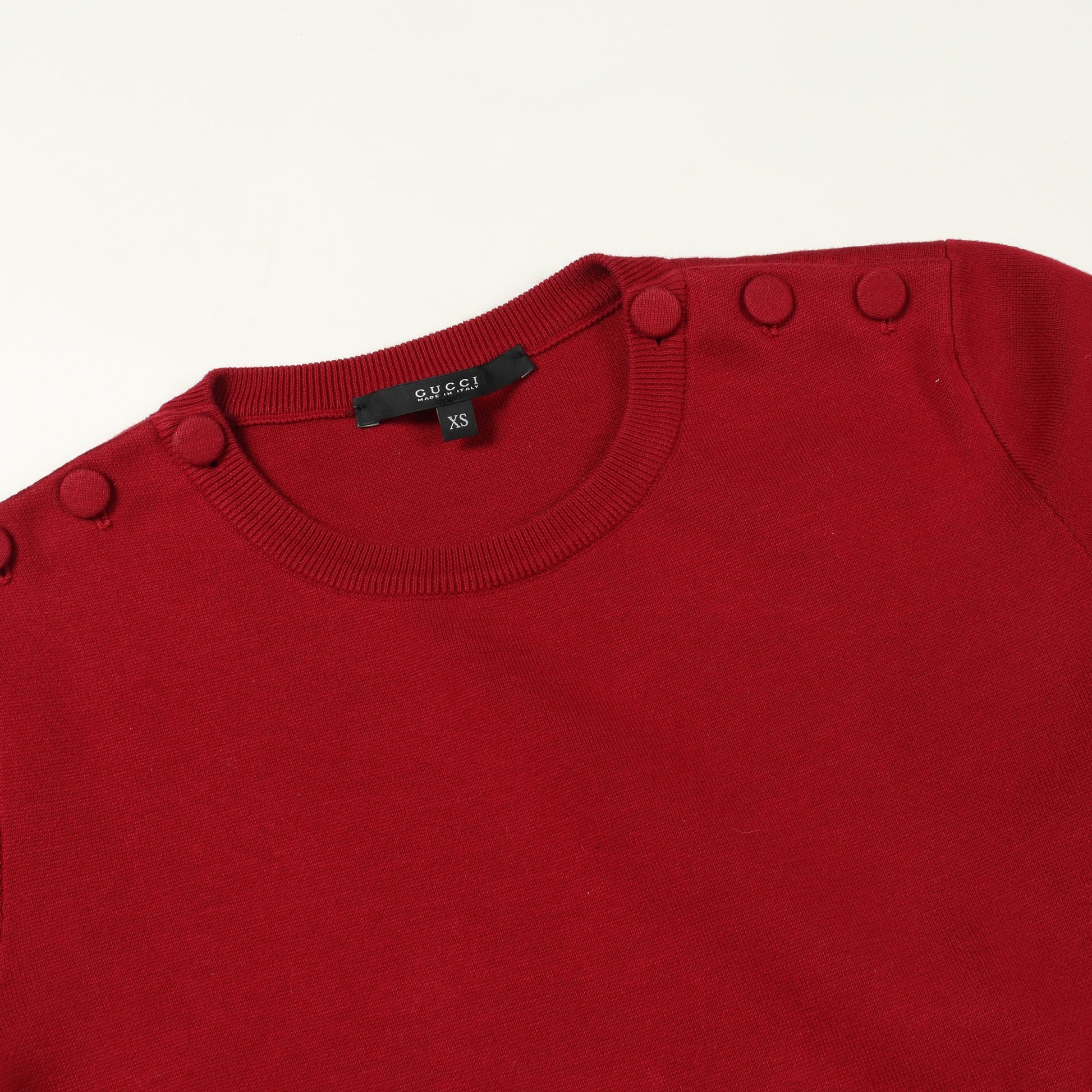 ダブルG ニットワンピース 半袖 コットン レッド グッチ ワンピース GUCCI