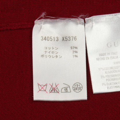 ダブルG ニットワンピース 半袖 コットン レッド グッチ ワンピース GUCCI