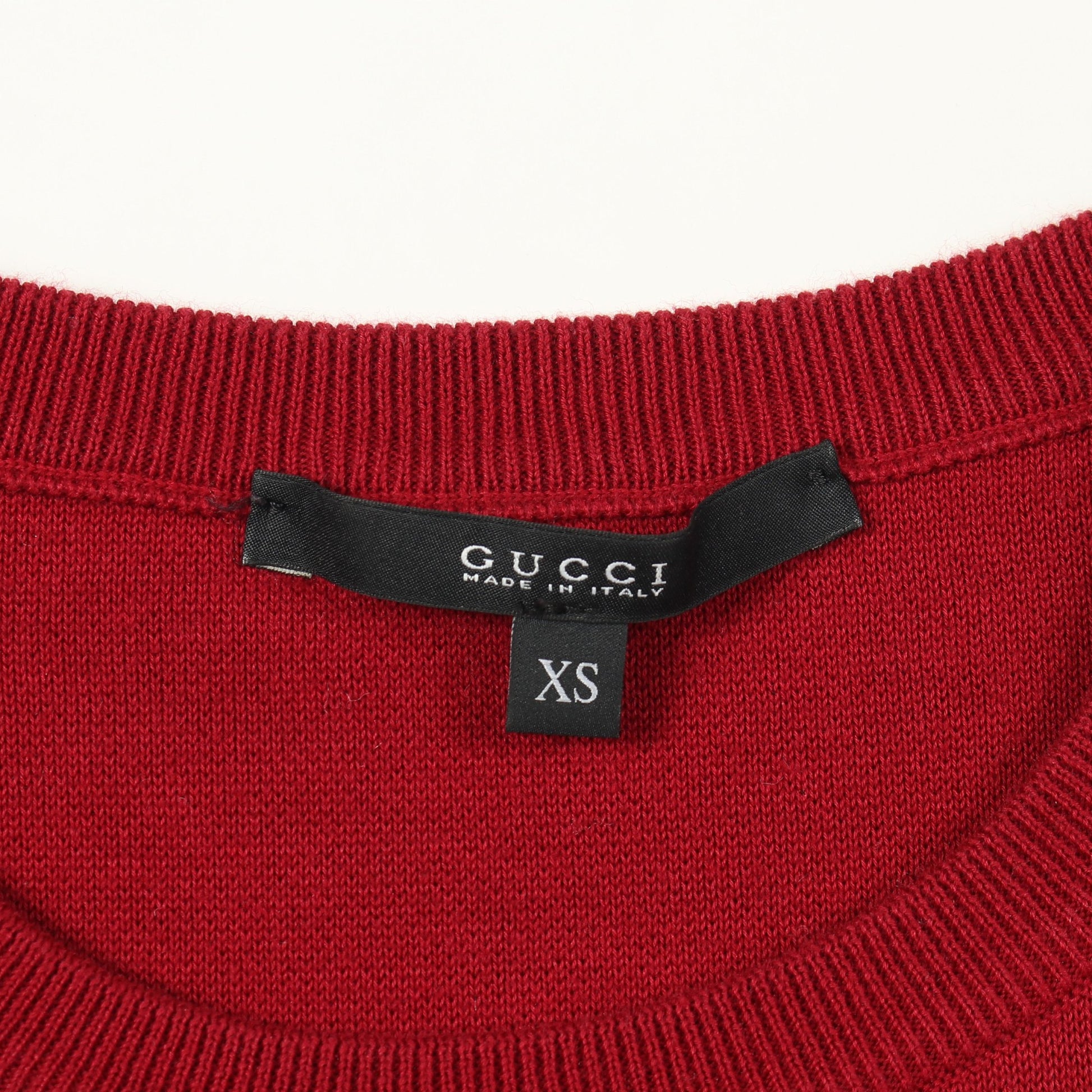 ダブルG ニットワンピース 半袖 コットン レッド グッチ ワンピース GUCCI