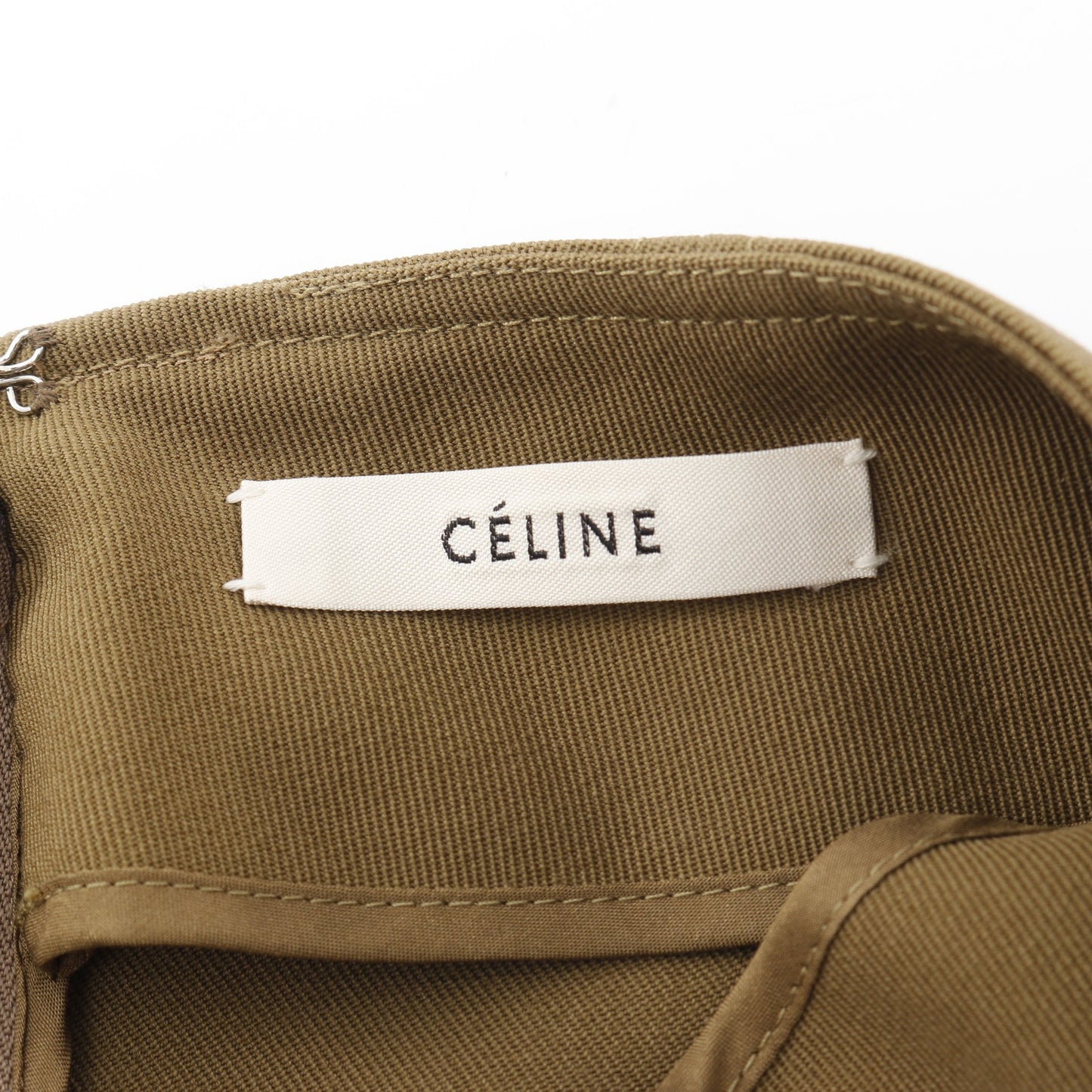 スカート ウール カーキグリーン セリーヌ ボトムス CELINE