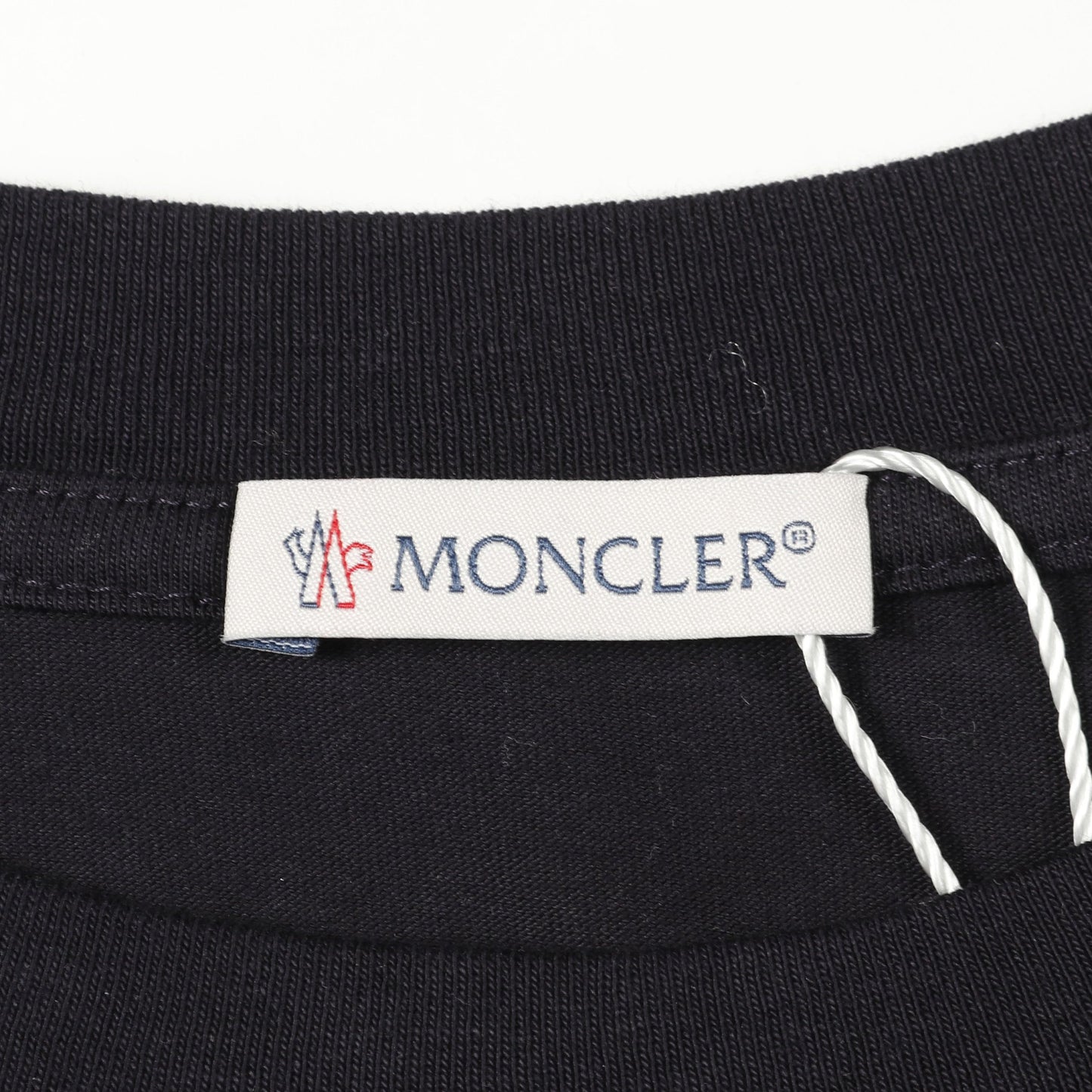 Tシャツ クルーネック 半袖 ロゴプリント コットン ネイビー モンクレール トップス MONCLER