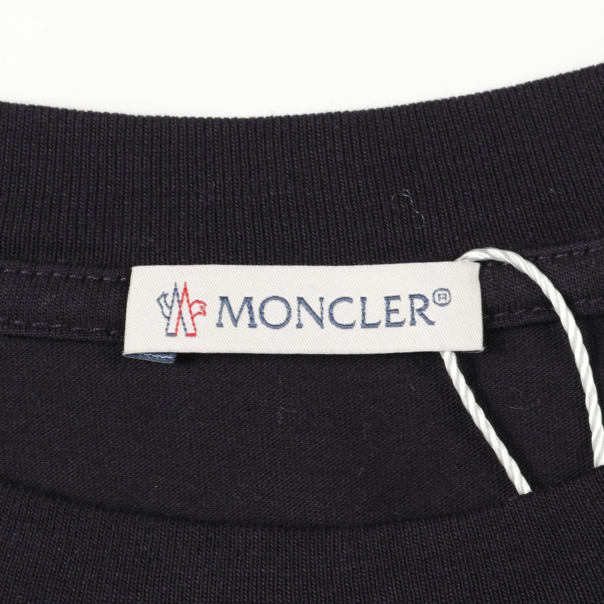 Tシャツ クルーネック 半袖 ロゴプリント コットン ネイビー モンクレール トップス MONCLER