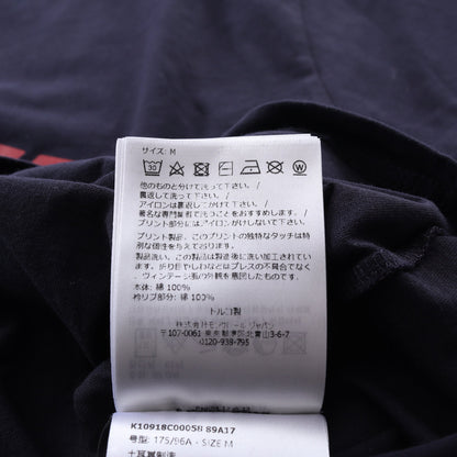 Tシャツ クルーネック 半袖 ロゴプリント コットン ネイビー モンクレール トップス MONCLER