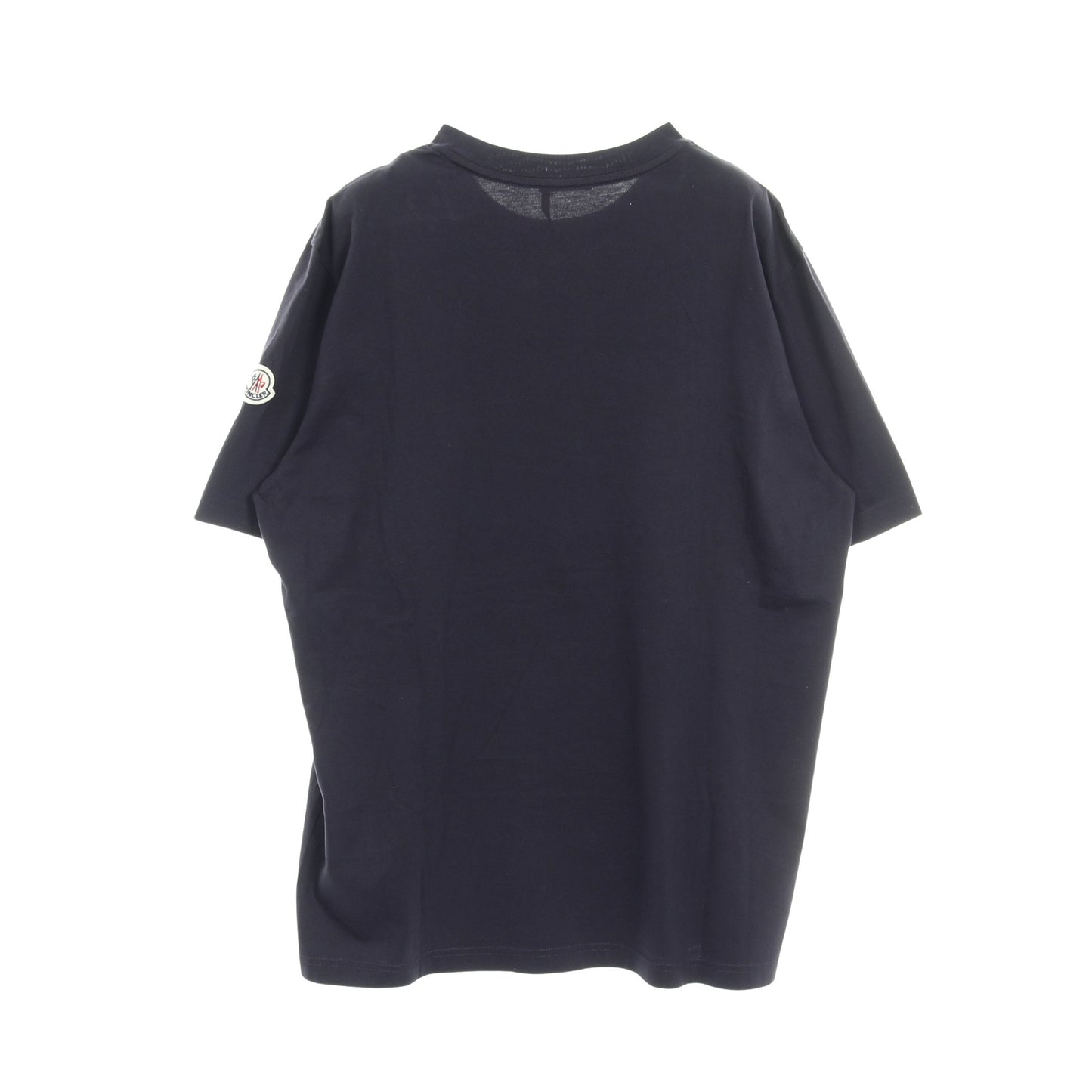 Tシャツ クルーネック 半袖 ロゴプリント コットン ネイビー モンクレール トップス MONCLER