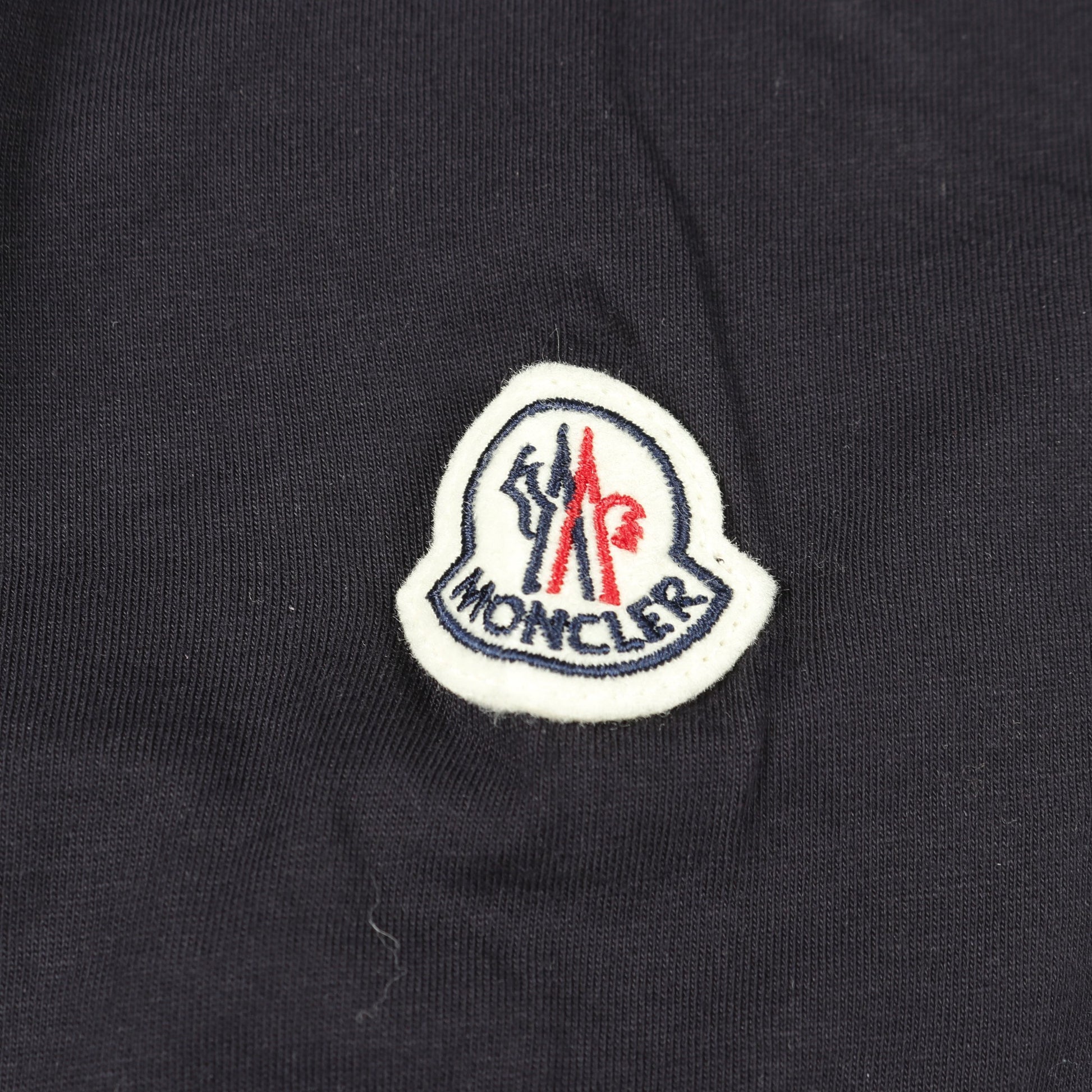 Tシャツ クルーネック 半袖 ロゴプリント コットン ネイビー モンクレール トップス MONCLER