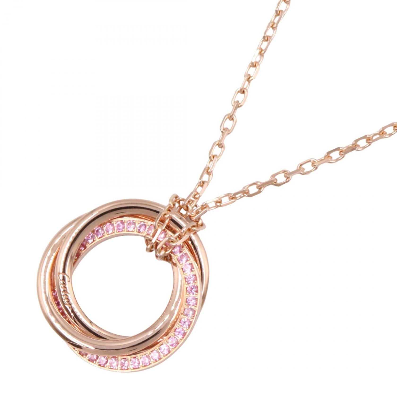 トリニティ ネックレス ピンクサファイア ネックレス K18PG ピンク
