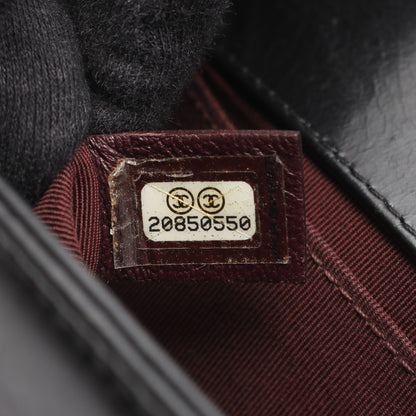 ボーイシャネル スモール チェーンショルダーバッグ レザー ブラック アンティークシルバー金具 シャネル バッグ CHANEL