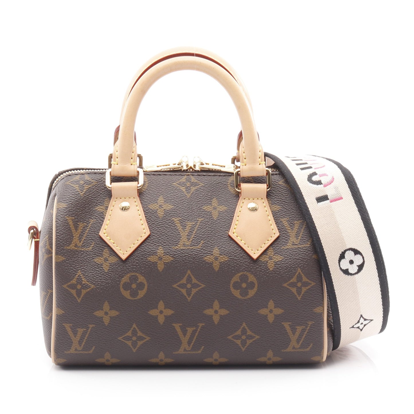 スピーディ バンドリエール20 モノグラム ハンドバッグ PVC レザー ブラウン 2WAY ルイヴィトン バッグ LOUIS VUITTON