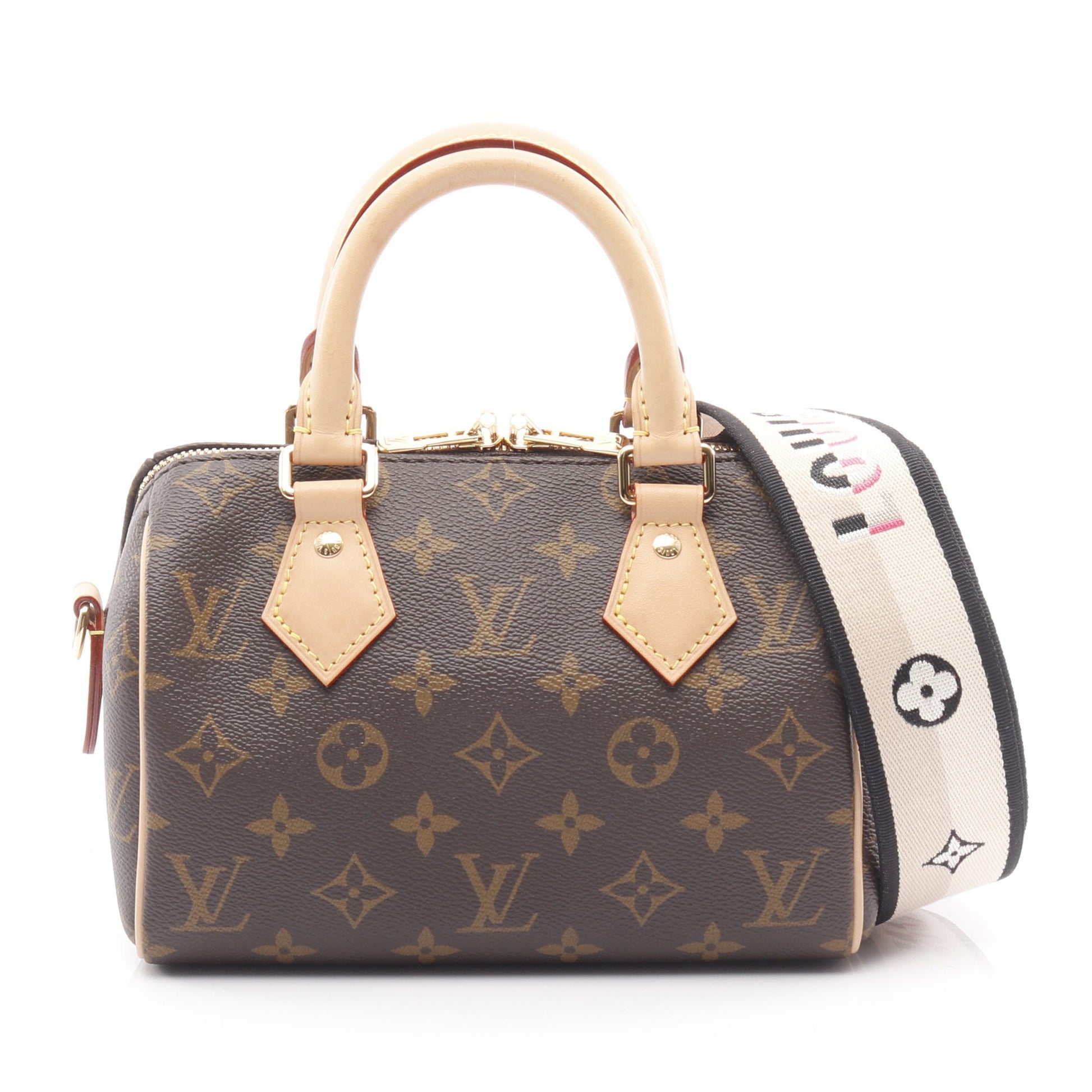 スピーディ バンドリエール20 モノグラム ハンドバッグ PVC レザー ブラウン 2WAY ルイヴィトン バッグ LOUIS VUITTON
