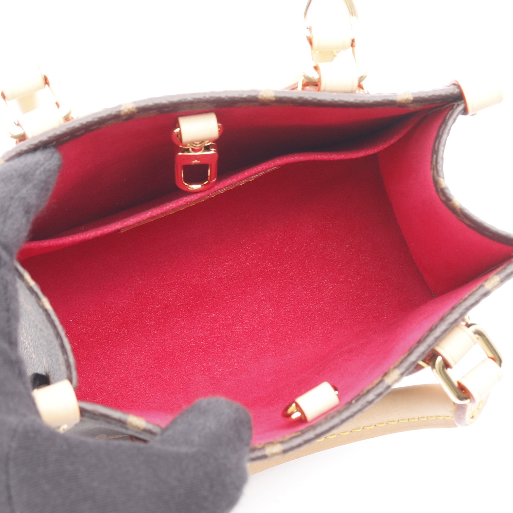LOUIS VUITTON × 村上隆 LV × TM オンザゴー BB モノグラム ハンドバッグ PVC レザー ブラウン 2WAY ルイヴィトン バッグ LOUIS VUITTON