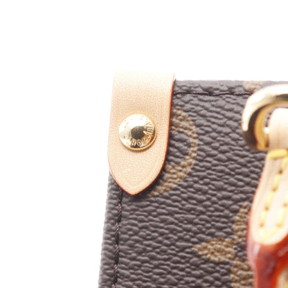 LOUIS VUITTON × 村上隆 LV × TM オンザゴー BB モノグラム ハンドバッグ PVC レザー ブラウン 2WAY ルイヴィトン バッグ LOUIS VUITTON