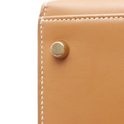ケリー32 ナチュラル ハンドバッグ ヴォーシャモニー ベージュ ゴールド金具 2WAY 外縫い ○W刻印 エルメス バッグ HERMES