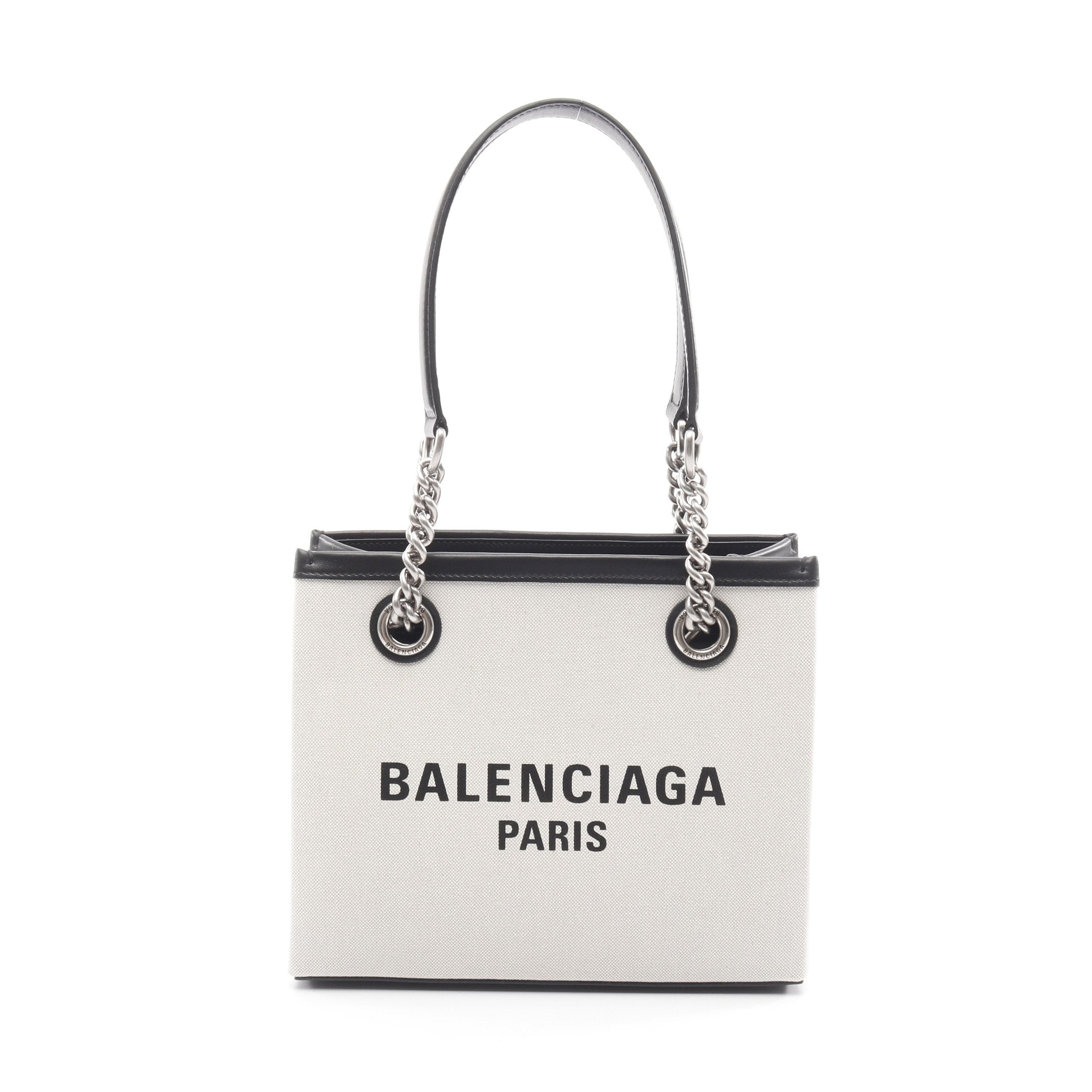 BALENCIAGA ショルダーバッグ ホワイト/ブラック デューティー フリー スモール ショルダーバッグ トートバッグ