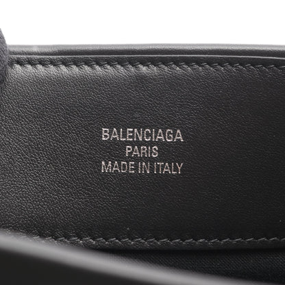 デューティー フリー スモール ショルダーバッグ トートバッグ キャンバス レザー アイボリー ブラック バレンシアガ バッグ BALENCIAGA