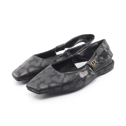 CDロゴ バックストラップ パンプス キャンバス ブラック クリスチャンディオール シューズ Christian Dior