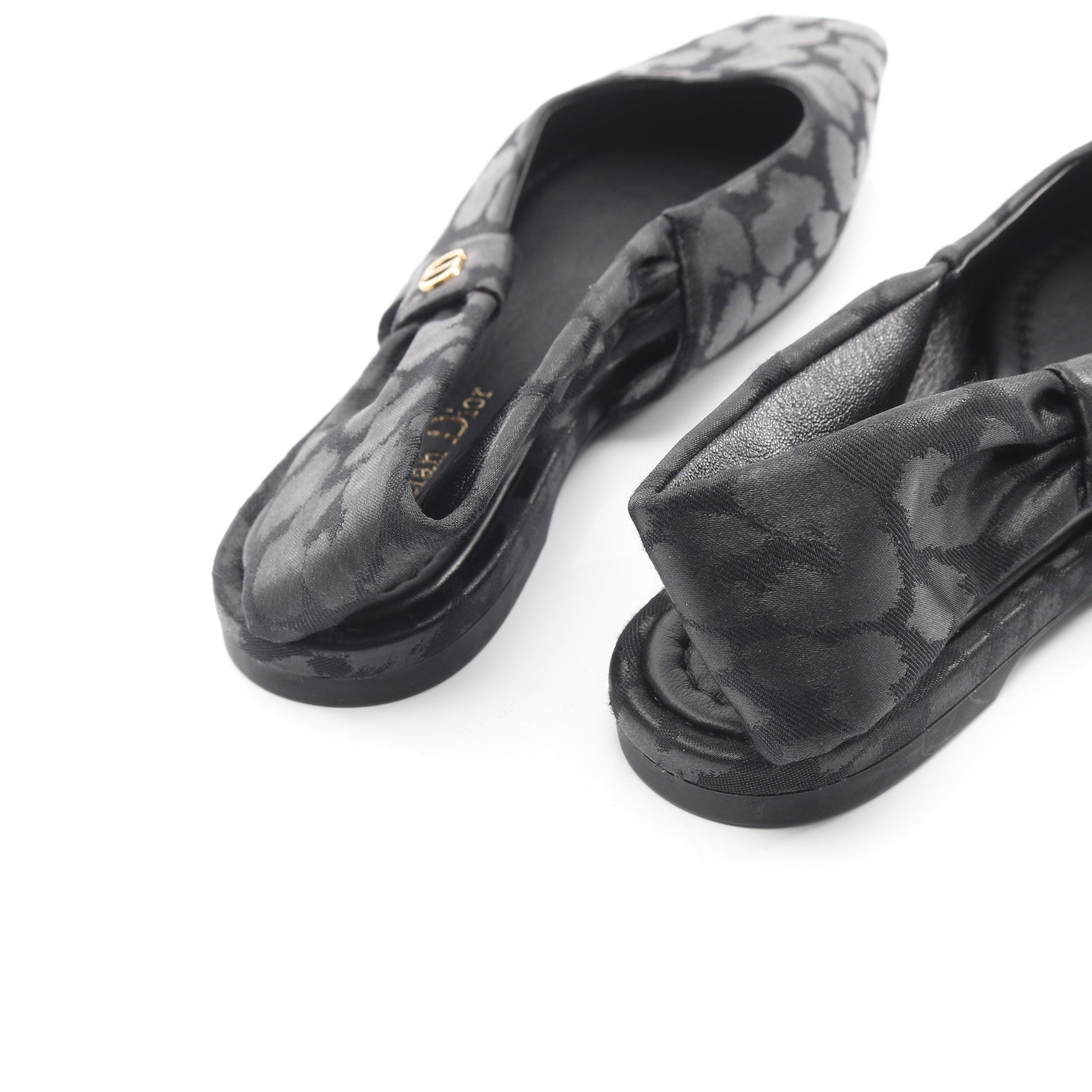 CDロゴ バックストラップ パンプス キャンバス ブラック クリスチャンディオール シューズ Christian Dior