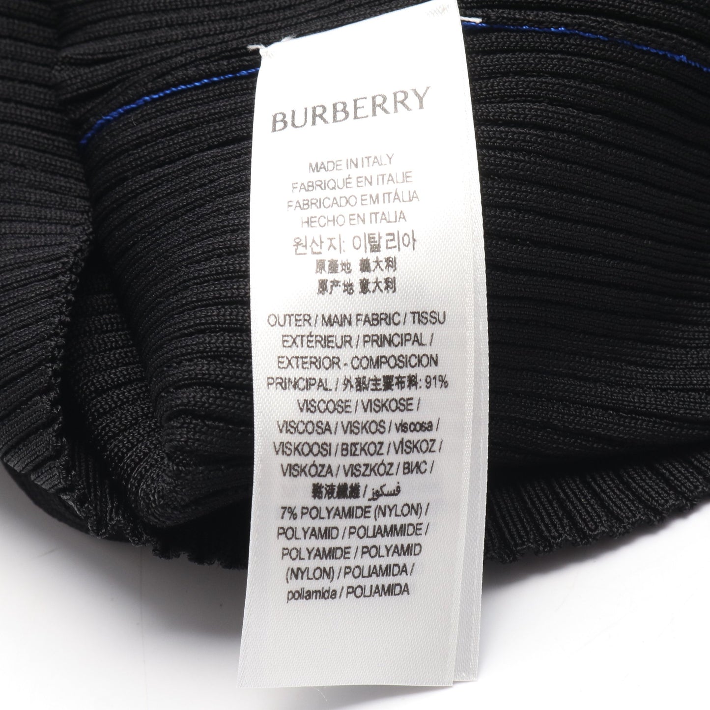 ニット ビスコース ブラック バーバリー トップス BURBERRY