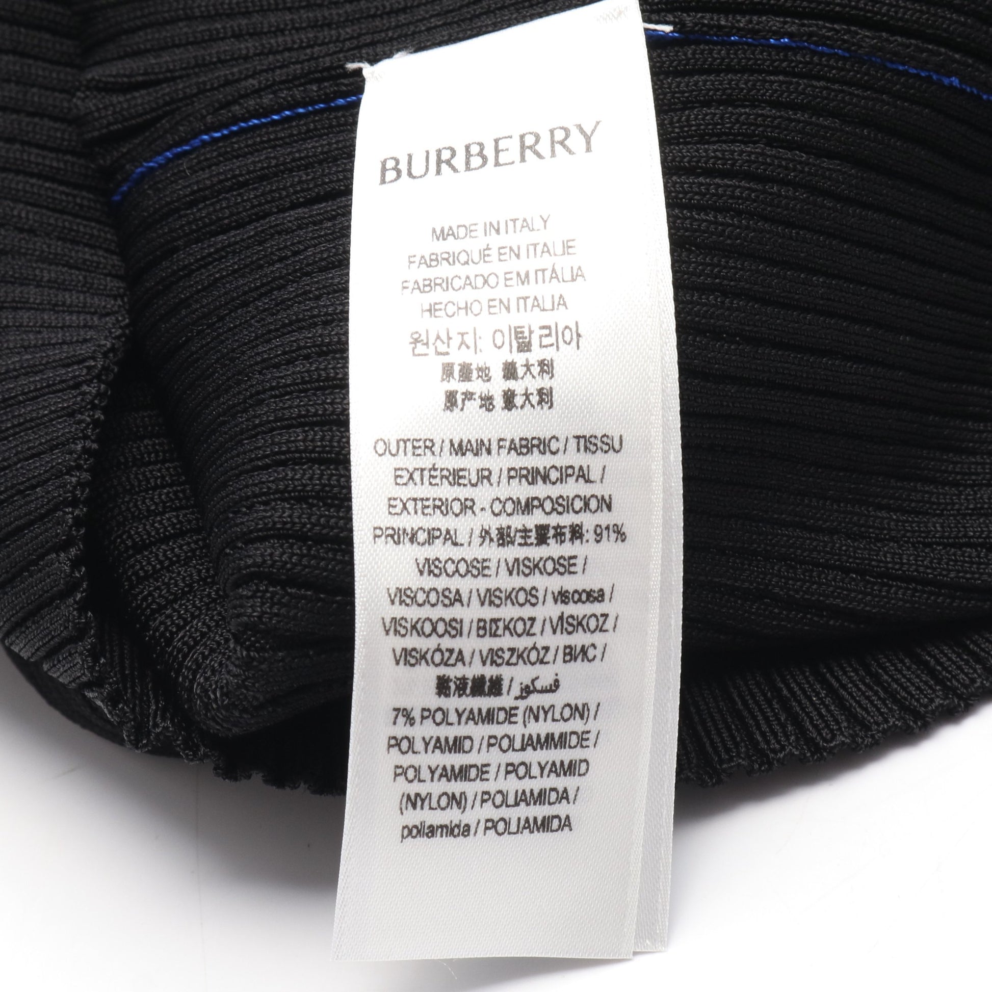 ニット ビスコース ブラック バーバリー トップス BURBERRY