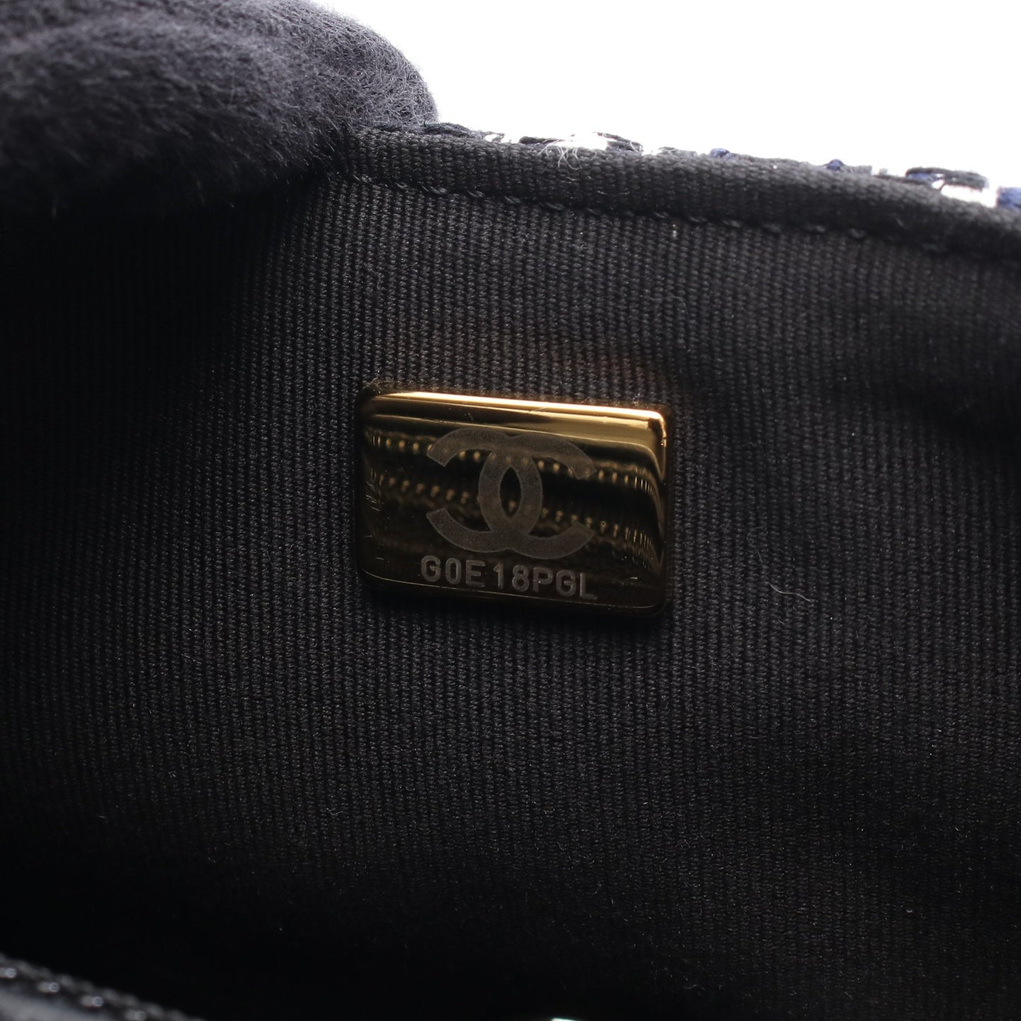 ミニマトラッセ20 チェーンショルダーバッグ ツイード ブラック ホワイト ネイビー ゴールド金具 シャネル バッグ CHANEL