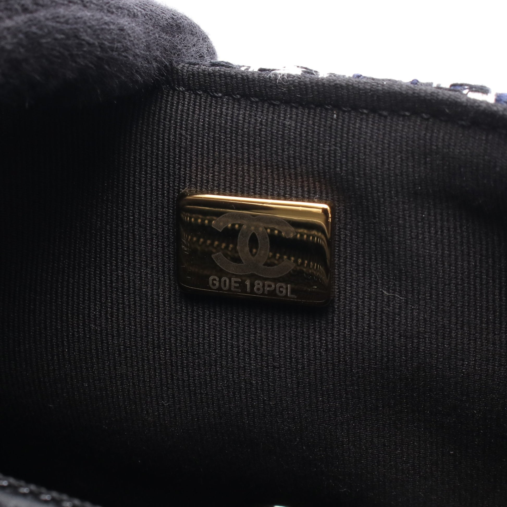 ミニマトラッセ20 チェーンショルダーバッグ ツイード ブラック ホワイト ネイビー ゴールド金具 シャネル バッグ CHANEL