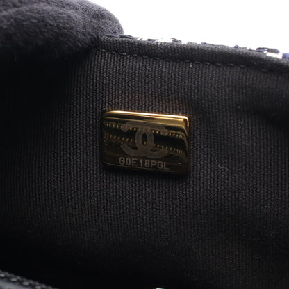 ミニマトラッセ20 チェーンショルダーバッグ ツイード ブラック ホワイト ネイビー ゴールド金具 シャネル バッグ CHANEL