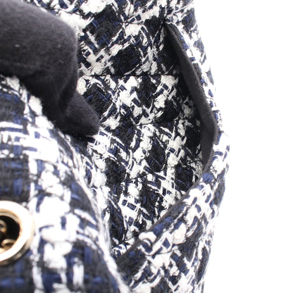 ミニマトラッセ20 チェーンショルダーバッグ ツイード ブラック ホワイト ネイビー ゴールド金具 シャネル バッグ CHANEL