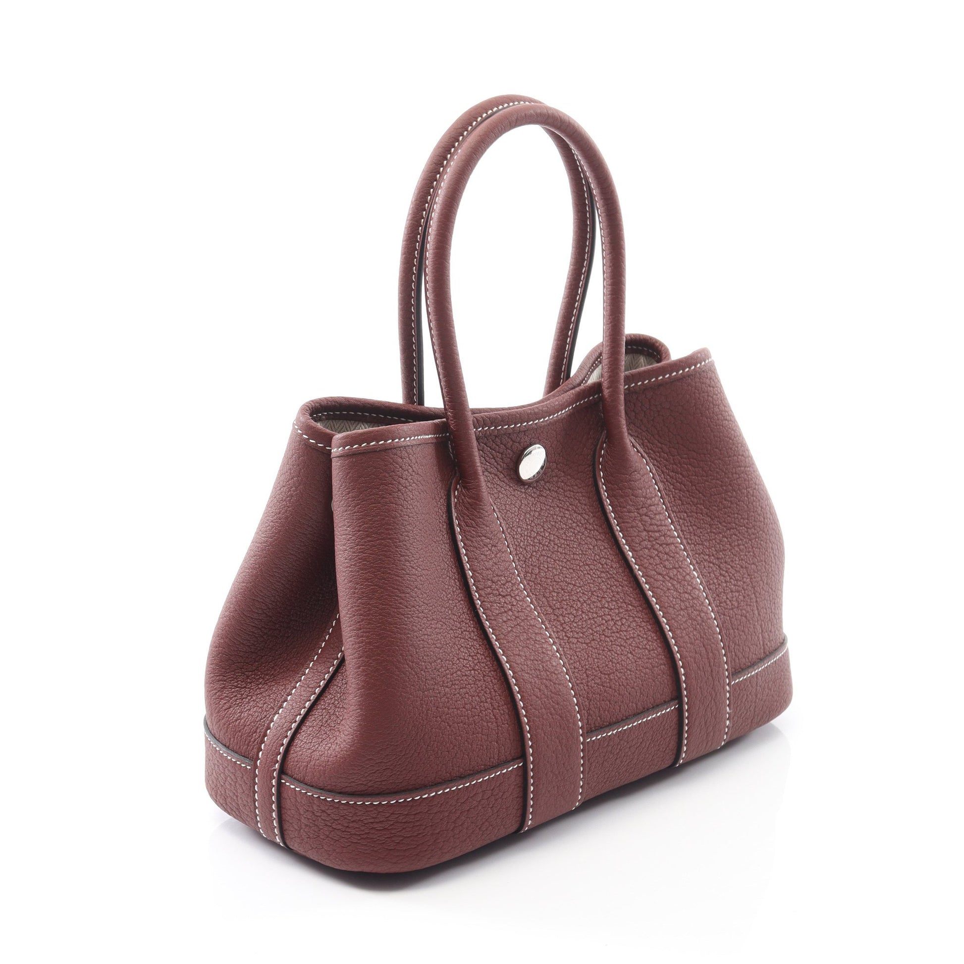 ネオガーデン23 ルージュアッシュ ハンドバッグ ネゴンダ ボルドー シルバー金具 W刻印 エルメス バッグ HERMES