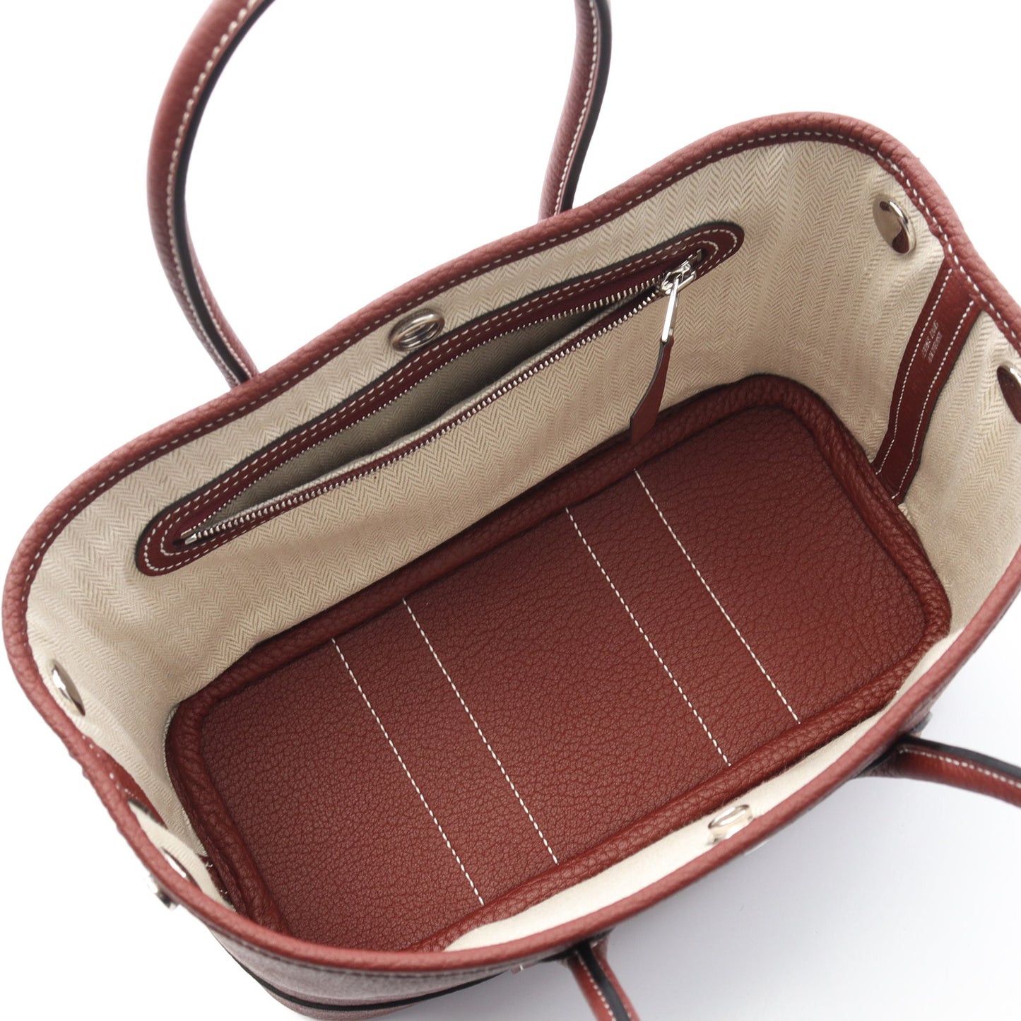 ネオガーデン23 ルージュアッシュ ハンドバッグ ネゴンダ ボルドー シルバー金具 W刻印 エルメス バッグ HERMES