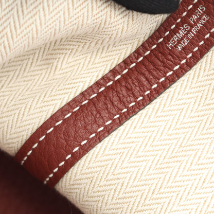 ネオガーデン23 ルージュアッシュ ハンドバッグ ネゴンダ ボルドー シルバー金具 W刻印 エルメス バッグ HERMES