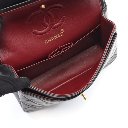 マトラッセ Wフラップ Wチェーンショルダーバッグ ラムスキン ブラック ゴールド金具 シャネル バッグ CHANEL