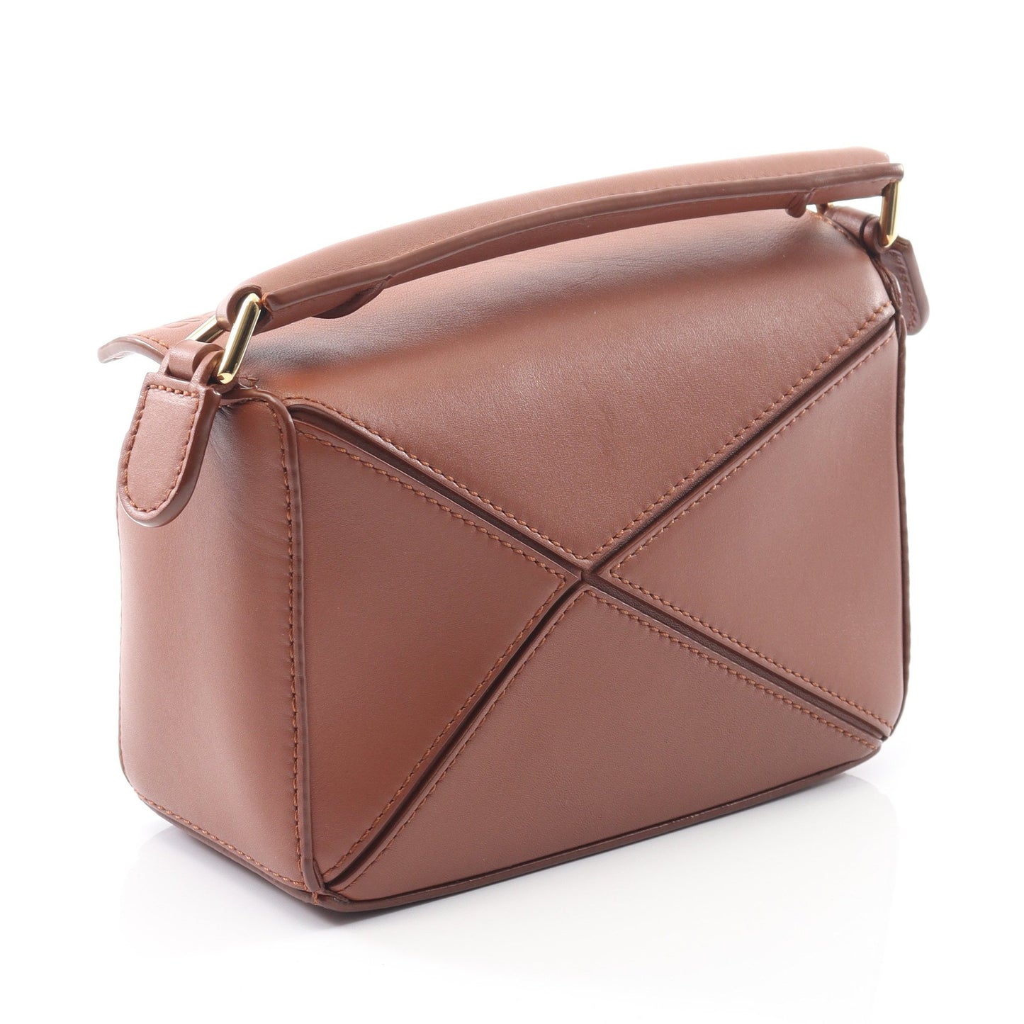 LOEWE × STUDIO GHIBLI ハウルの動く城 カルシファー PUZZLE MINI パズル ミニ ハンドバッグ レザー ブラウン 2WAY ロエベ バッグ LOEWE