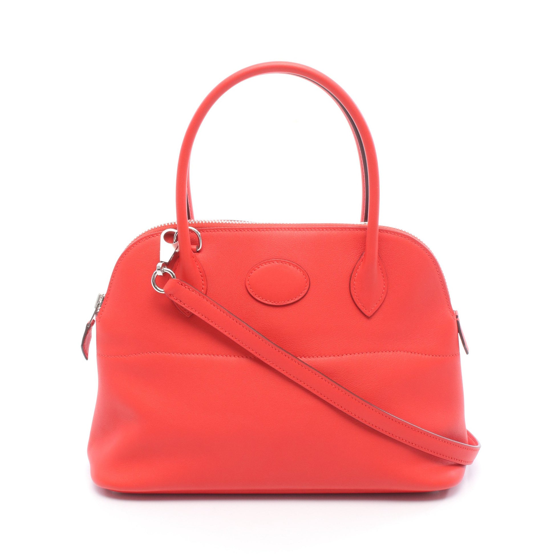 ボリード27 ルージュトマト ハンドバッグ ヴォースイフト レッド シルバー金具 2WAY X刻印 エルメス バッグ HERMES