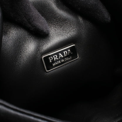 トライアングルロゴ ハンドバッグ レザー ブラック プラダ バッグ PRADA