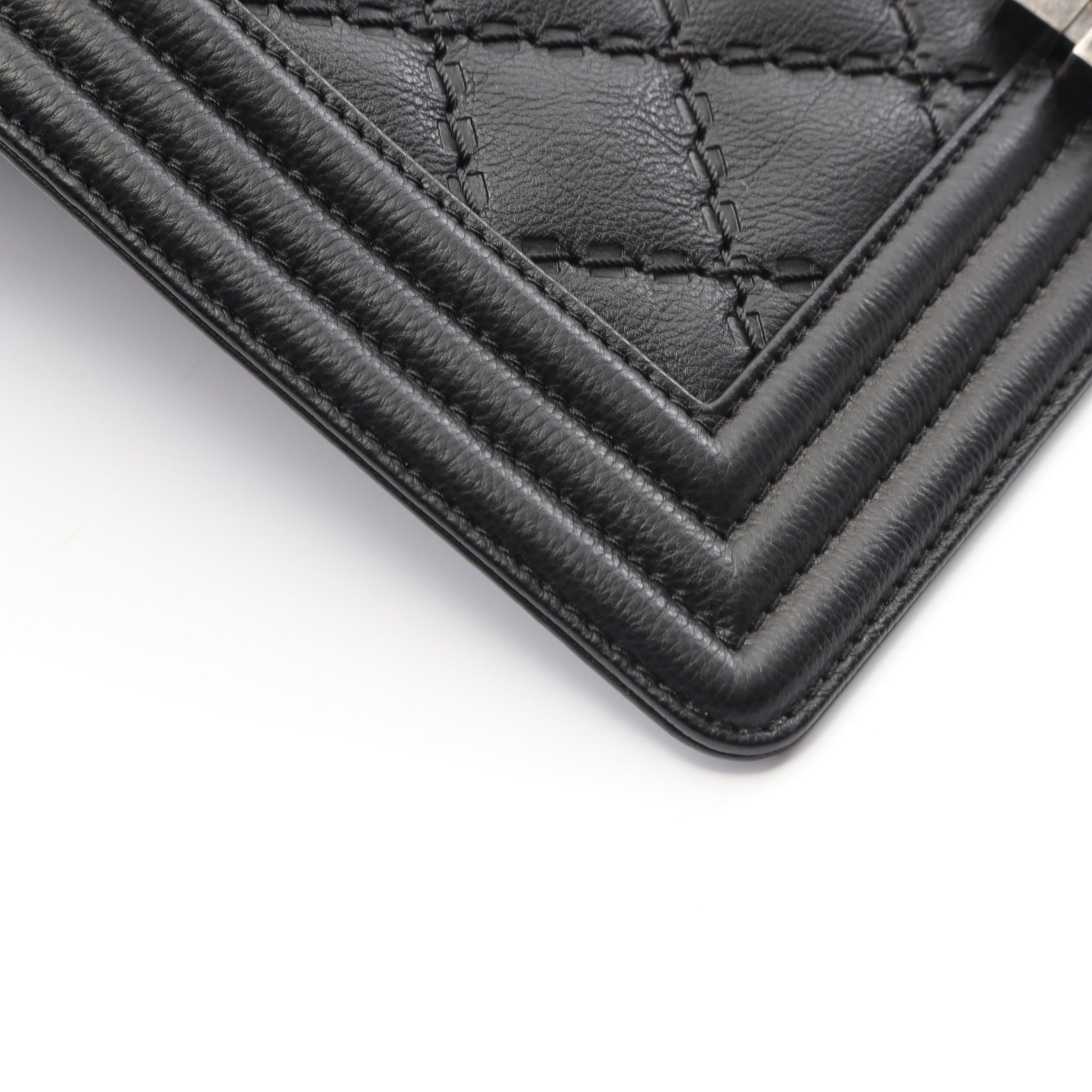 ボーイシャネル チェーンショルダーバッグ キャビアスキン ブラック アンティークシルバー金具 シャネル バッグ CHANEL