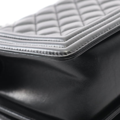 ボーイシャネル チェーンショルダーバッグ ラムスキン ブラック アンティークシルバー金具 シャネル バッグ CHANEL