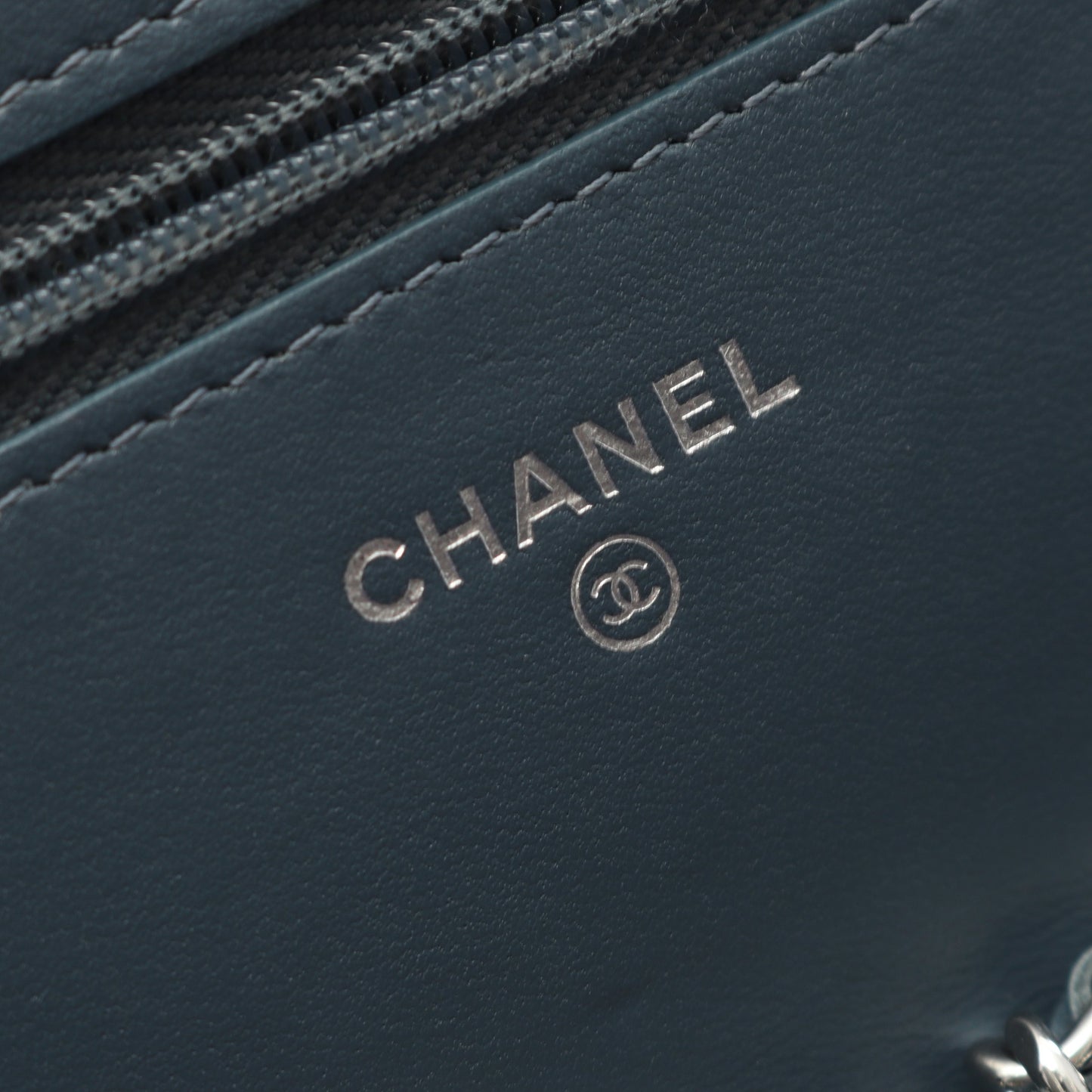 マトラッセ チェーンウォレット ラムスキン ブルーグリーン シルバー金具 シャネル バッグ CHANEL