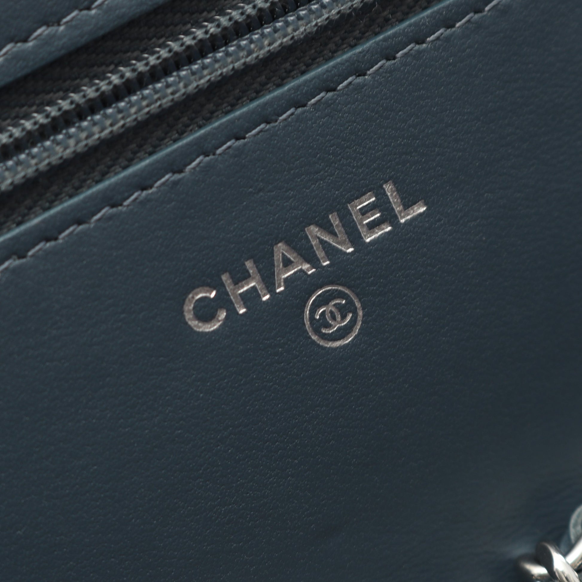 マトラッセ チェーンウォレット ラムスキン ブルーグリーン シルバー金具 シャネル バッグ CHANEL