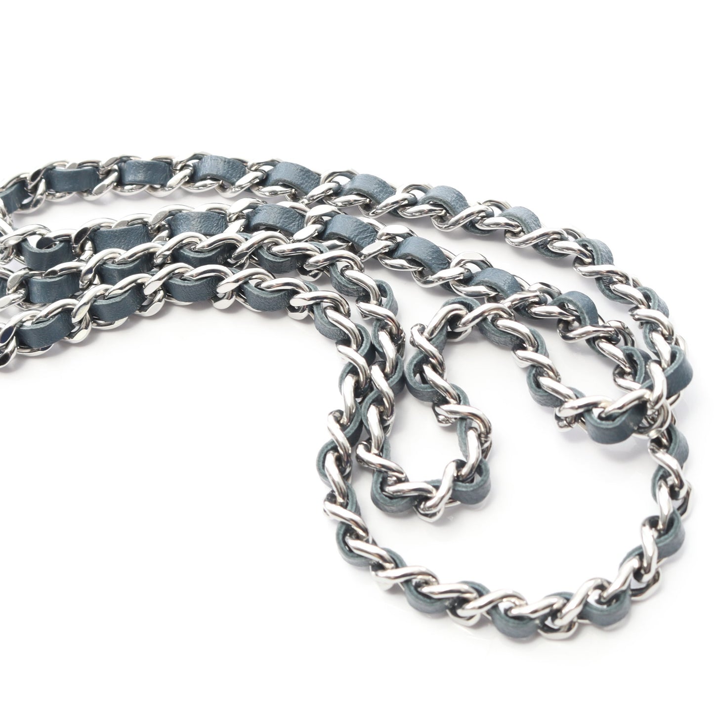 マトラッセ チェーンウォレット ラムスキン ブルーグリーン シルバー金具 シャネル バッグ CHANEL