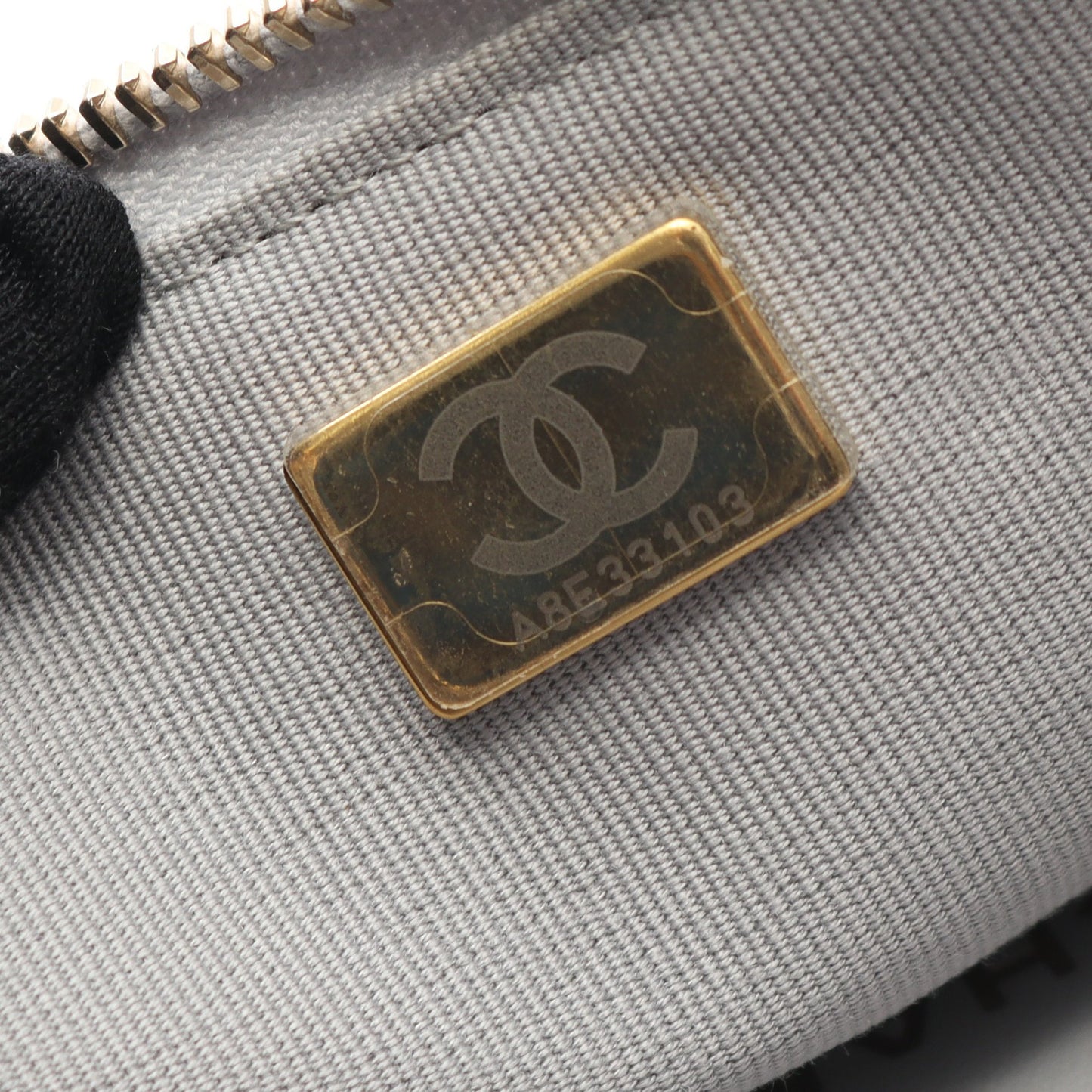 マトラッセ チェーンショルダーバッグ レザー グレー ゴールド金具 シャネル バッグ CHANEL