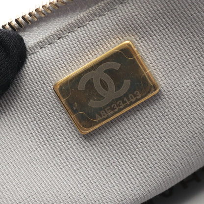 マトラッセ チェーンショルダーバッグ レザー グレー ゴールド金具 シャネル バッグ CHANEL