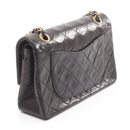 マトラッセ Wフラップ Wチェーンショルダーバッグ ラムスキン ブラック ゴールド金具 シャネル バッグ CHANEL